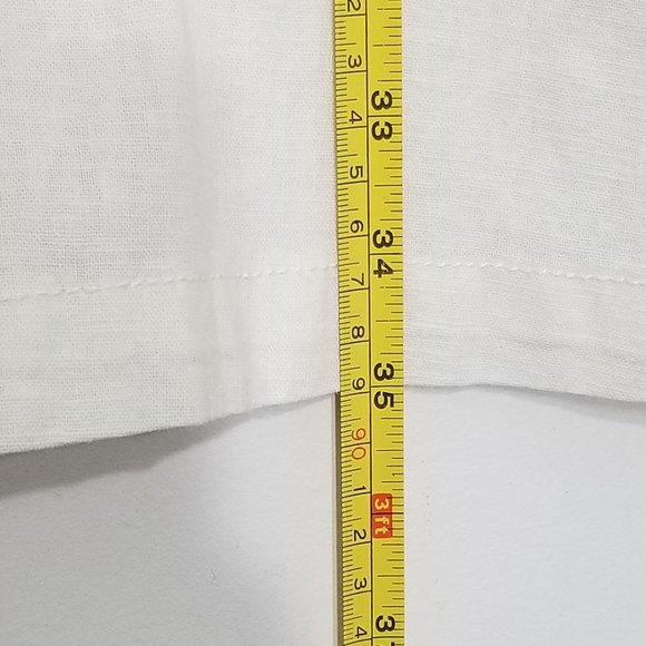 Joe Fresh | White Eyelet Linen Shift Dress - Picture 8 of 9